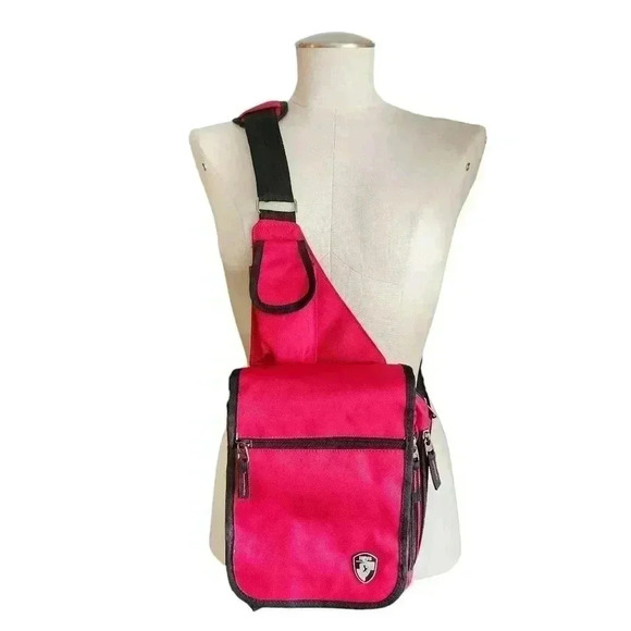 Heys Handbags - Heys Ecotex TravelMate Red Organizer Crossbody Bag Recycled Nylon